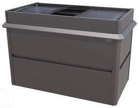 PRIMEYARD 150 x 85 x 77 cm Grządka podwyższona, stal, Antracyt metaliczny, z ochroną przed ślimakami i inspektem ogrodowym - (GFPV00782)