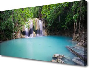 Zdjęcie na płótnie Wodospad nad Ukrytym Jeziorem