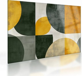 Obraz na szkle - Abstrakcja w oliwkowym kolorze (70x50 cm)
