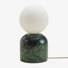 Lampa Stołowa Z Naturalnego Kamienia Tumkur Zielony Marmur Udaipur - Sklum