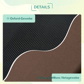 PawHut Lozko Dla Psa Z Baldachimem Podwyzszone Legowisko Oddychajacy Material Tafta 92x76x90cm | Aosom PL