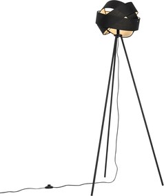 Nowoczesna lampa podłogowa czarna - Cloth