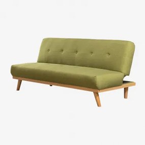 Juhli Lniana 2-osobowa Rozkładana Sofa Pistacho | Pistachio - Sklum