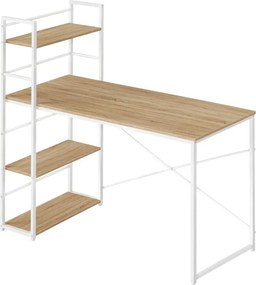 Nowoczesne biurko biały + dąb sonoma S3-R95