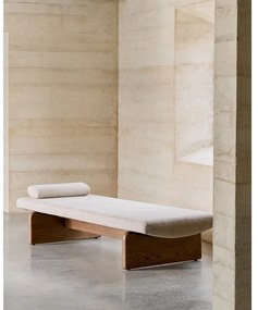 Beżowo-ciemnonaturalny szezlong z tkaniny szenilowej (strona zmienna) Topaz – Kave Home