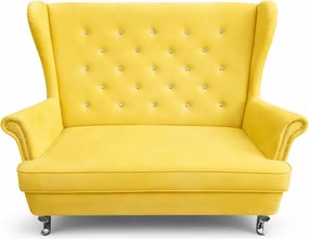 Skandynawska tapicerowana sofa uszak 2 osobowa
