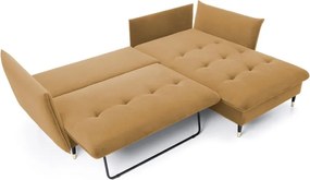 Narożnik GLAM Prawostronny z funkcją spania, zestaw z poduszkami wolnostojący tkanina RIVIERA 41 Platynowy DOMO HOME