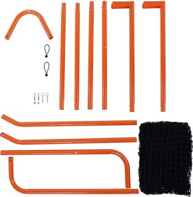 Sieć Bramkowa do Lacrosse SucceBuy 15 x 15cm Składany Sprzęt Treningowy do Lacrosse w Podwórku Stal