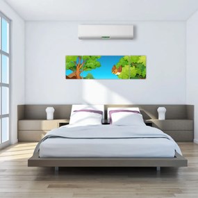 Obraz - Wesołe sówki (170x50 cm)
