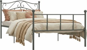 Szare metalowe łóżko 100x200 cm R2-N39