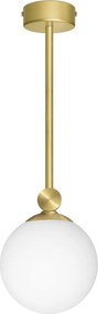 Złota lampa wisząca z matowym kloszem GP-S1