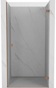 Mexen Lunar-B drzwi prysznicowe uchylne prawe 90 cm, transparent, miedź szczotkowana - 832-090-000-65-00-P