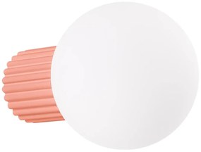 Kinkiet HALO brzoskwiniowy IP44 ryflowany SOLLUX  LIGHTING