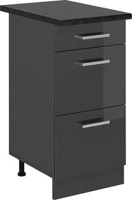 Szafka dolna do kuchni antracyt wysoki połysk 40x60x81.6 r-line