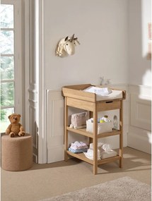 Przewijak z litego drewna dębowego z przewijakiem w naturalnym kolorze Forrest – Vipack