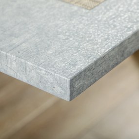 HOMCOM Stół Jadalniany Kuchenny z Wzorem Kamienia Elegancki Szary 140x80x76cm | Aosom PL