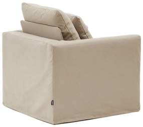 Beżowy lniany fotel Nora – Kave Home