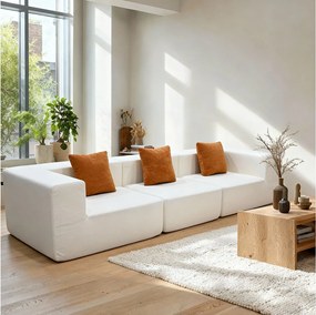 Sofa Pure – biały pomarańczowy