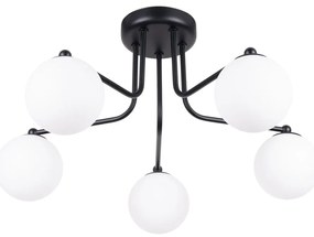 Czarno-biała lampa sufitowa Beam – Sollux