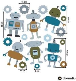 Naklejki na ścianę - Roboty I.