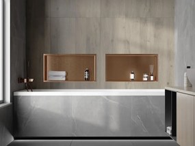 Mexen X-Wall-R półka wnękowa z kołnierzem 60 x 30 cm, miedź szczotkowana - 19C0603010