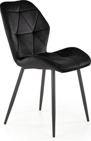 Velvetowe krzesło do jadalni z kubełkowym siedziskiem K453 Halmar