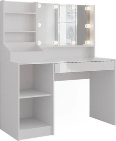 Stolik do przebierania biały/biały wysoki połysk 119.8x50.1x76 sherry