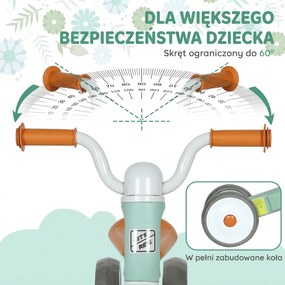 AIYAPLAY Rowerek biegowy dla maluchów, 3 ciche koła, 12–36 mies., do domu i na dwór, zielony