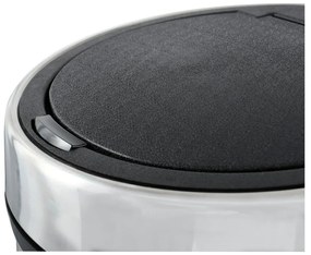 Ciemnoszary stalowy kosz na śmieci otwierany na dotyk 30 l – MSV