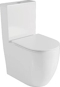Kompletna Miska WC Przyścienna | Ultracienka Deska Duroplast Soft Close | Zbiornik w Komplecie | Biały Matowy