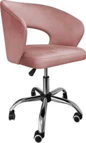Fotel obrotowy AURA tkanina Welur krzesło biurowe : Kolor Stelaża - Chrom, Kolor tkaniny - VELVET - MG58, Typ siedziska - Siedzisko obrotowe 360°, Typ tkaniny - Velvet