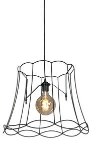 Retro lampa wisząca czarna 50 cm - Granny Frame Retro Oswietlenie wewnetrzne