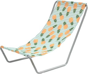 Zestaw 2 szt. składanych leżaków plażowych SAND PINEAPPLE, kolorowe