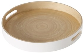 Taca bambusowa z uchwytami, Ø 35 cm