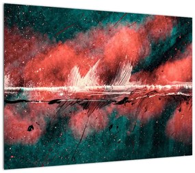 Obraz na szkle - Wybuch nafty (70x50 cm)