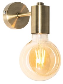 Industrialna lampa ścienna brązowa - Facil