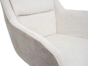 Krzesło do jadalni MCW-K33 (zestaw 2 sztuk),  sztuczna skóra, kremowy