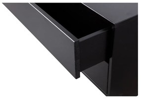 Czarna modułowa szafka pod TV z litego drewna sosnowego 75x40 cm Finca – WOOOD