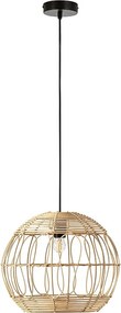 Zawieszenie lampy Kaede z naturalnego rattanu, średnica 39 cm.