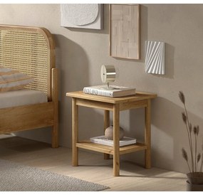 Szafka nocna z litego drewna dębowego w naturalnym kolorze Olive – Vipack