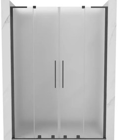 Mexen Velar L Duo drzwi prysznicowe rozsuwane 140 cm, szron, gun gray szczotkowany - 871-140-003-32-66