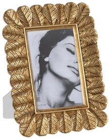 Ramka stojąca z żywicy polimerowej w kolorze złota 18,5x23,5 cm Leaves – Ixia