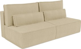 Masseno Sofa LINO z funkcją spania i pojemnikiem na pościel, Rozkładana sofa - Brązowy, TILIA 11