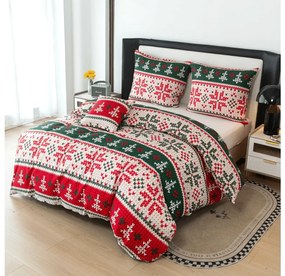 PrzytulneMieszkanie.pl PrzytulneMieszkanie.pl Pościel z mikrofibry FROSTED CHRISTMAS kolorowa Rozmiar pościeli: 2 szt 70 x 90 cm | 200 x 220 cm