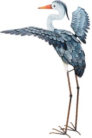 Metalowa figurka ogrodowa żuraw, 86 cm