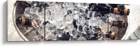 Obraz - szampan w lodzie (170x50 cm)