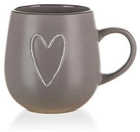 Banquet Kubek ceramiczny HEART 500 ml, brązowy