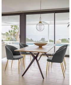 Stół z blatem w dekorze dębu 90x160 cm Amethyst – Kave Home