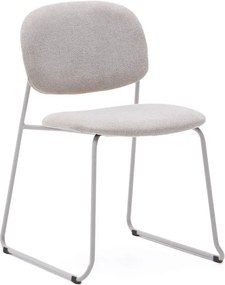 Beżowe metalowe krzesło sztaplowane Meli – Kave Home