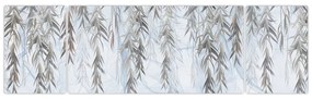 Obraz - Gałązki wierzby na niebieskim tle (170x50 cm)